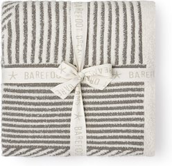 Barefoot Dreams CozyChic Cotton Linea Mixed Stripe Throw Blanket, Cream/Pewter slide 2 of 4