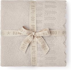Barefoot Dreams CozyChic Cotton Shell Texture Throw Blanket, Stone slide 2 of 4