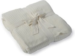 Barefoot Dreams CozyChic Lite Ribbed Throw Blanket, Pearl