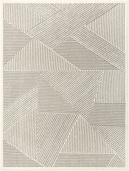 Barefoot Dreams CozyChic Cotton Linea Mixed Stripe Throw Blanket, Cream/Pewter