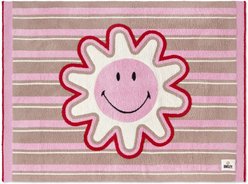 Barefoot Dreams CozyChic Smiley Stripe Blanket, Feather Multi