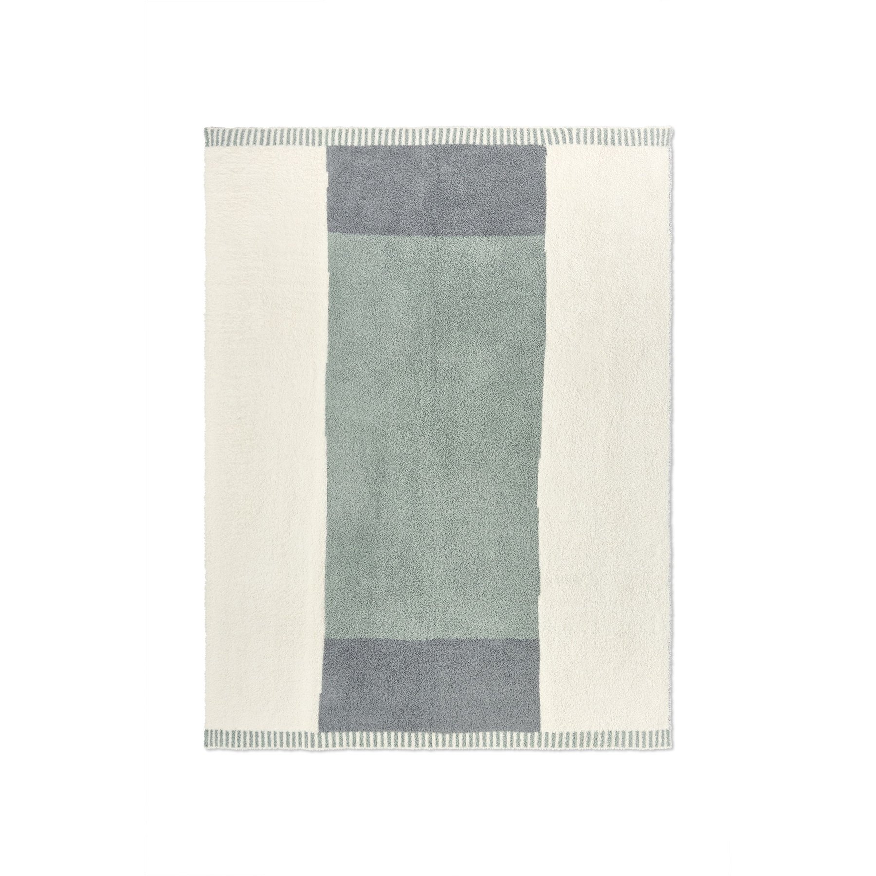 Barefoot Dreams CozyChic Cova Center Stripe Throw Blanket, Beach Glass Multi