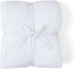 Barefoot Dreams CozyChic Ribbed Throw Blanket, White