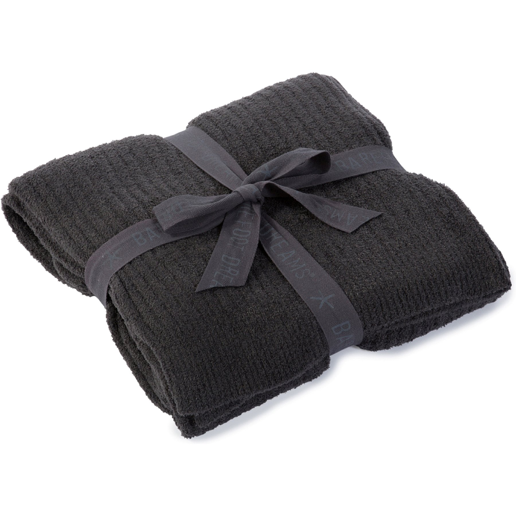 Barefoot Dreams CozyChic Lite Ribbed Throw Blanket, Carbon