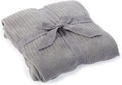 Barefoot Dreams CozyChic Lite Ribbed Throw Blanket, Pewter