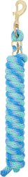 Weaver Equine Soild Brass 225 Poly Horse Lead Rope, 10-ft long, 5/8-in wide, Mint/Lavender/French Blue