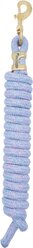 Weaver Equine Soild Brass 225 Poly Horse Lead Rope, 10-ft long, 5/8-in wide, Mosaic Light Purple/Light Blue/Light Green