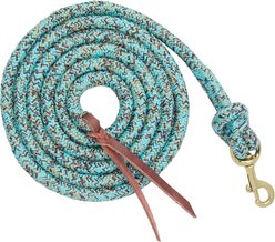 Weaver Equine Cowboy Horse Lead with Snap, 10-ft long, 5/8-in wide, Turquoise/Brown/Tan slide 2 of 7