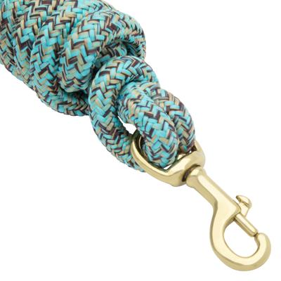 Show full view: Weaver Equine Cowboy Horse Lead with Snap, 10-ft long, 5/8-in wide, Turquoise/Brown/Tan slide 6 of 7