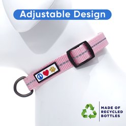 Pawtitas Recycled Reflective Dog Collar, Pink, X-Small: 8 to 12-in neck, 3/8-in wide slide 2 of 8