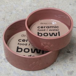 Dexypaws Feeding Dish Ceramic Dog Bowl, Blush Pink, 26-oz slide 2 of 9