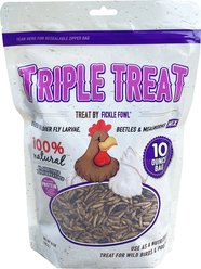 Fickle Fowl Triple Treat High Protein Chicken Treats, 10-oz bag slide 1 of 6
