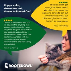 Rooted Owl Mobility & Calm Hemp Extract Bites Fish Flavored Calming Supplement for Cats, 1.75-oz, 30 count slide 2 of 8