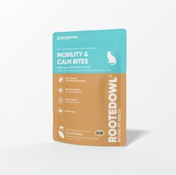 Rooted Owl Mobility & Calm Hemp Extract Bites Fish Flavored Calming Supplement for Cats, 1.75-oz, 30 count