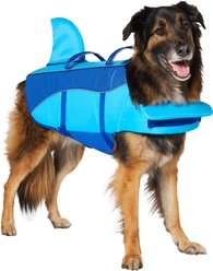 Frisco Shark Dog Life Jacket, Ocean Blue, XX-Large/XXX-Large