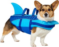 Frisco Shark Dog Life Jacket, Ocean Blue, Medium