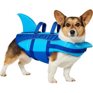 Frisco Shark Dog Life Jacket, Ocean Blue, Medium
