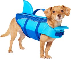 Frisco Shark Dog Life Jacket, Ocean Blue, Small