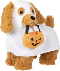 Fringe Studio Hauntin' Hound Crinkle Plush Dog Toy, Multicolor, 9.5 x 10-in