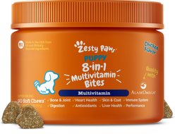 Zesty Paws Puppy 8-in-1 Chicken Flavor Soft Chews Multivitamin Supplement for Dogs, 90 count