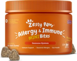 Zesty Paws Allergy & Immune Mini Bites Lamb Flavored Soft Chew Allergy & Immune Supplement for Small Dogs, 90 count