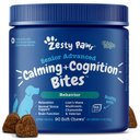 Zesty Paws Senior Advanced Calming + Cognition Bites Chicken Flavor Soft Chews Composure Supplement for Dogs, 90 count