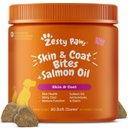 Zesty Paws Skin & Coat Bites Salmon Flavored Soft Chews Salmon Oil Supplement for Dogs, 180 count bundle