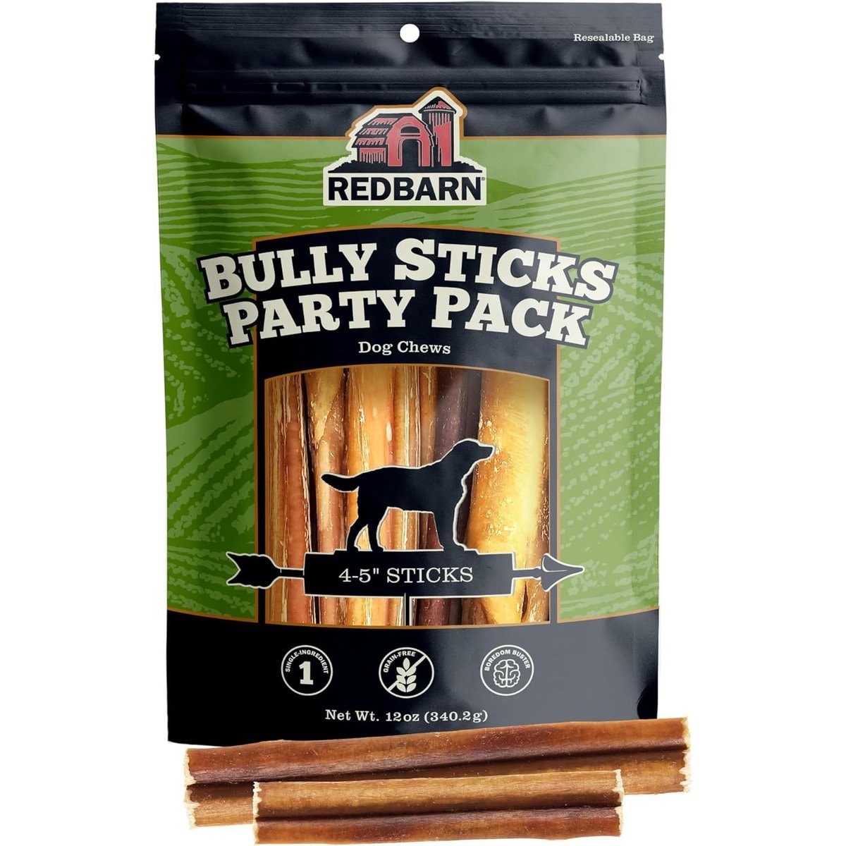 Redbarn Premium 4 to 5-in Variety Party Pack Bully Sticks Dog Chew Treats, 12-oz bag