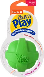 Hartz Dura Play Ball Squeaky Latex Dog Toy, Color Varies, Large