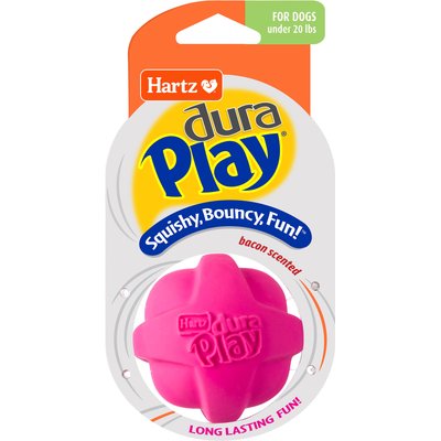 Hartz Hartz Dura Play Ball Squeaky Latex Dog Toy, Color Varies, Small