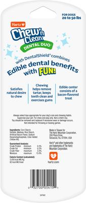 Show full view: Hartz Chew 'n Clean Dental Duo Dog Treat & Chew Toy, Medium, 1 count slide 7 of 11