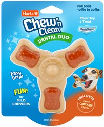 Hartz Chew 'n Clean Chew Chicken Flavored Tri-Point Dog Treat & Chew Toy, Small