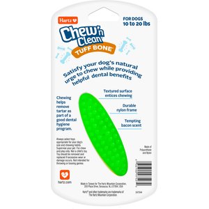 Hartz Chew 'n Clean Tuff Bone Tough Dog Chew Toy Toy, Color Varies, Small