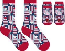 Furry Twinz Americana Patch Matching Pet & Owner Fun Socks