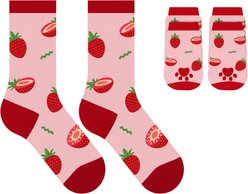 Furry Twinz Strawberry Matching Pet & Owner Fun Socks