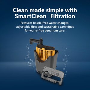 Aqueon Smart Clean Filtration LED Fish Aquarium Starter Kit, 10-gal