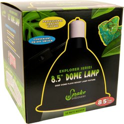 Snake Discovery Deep Dome Reptile Lamp, Black, 8.5-in