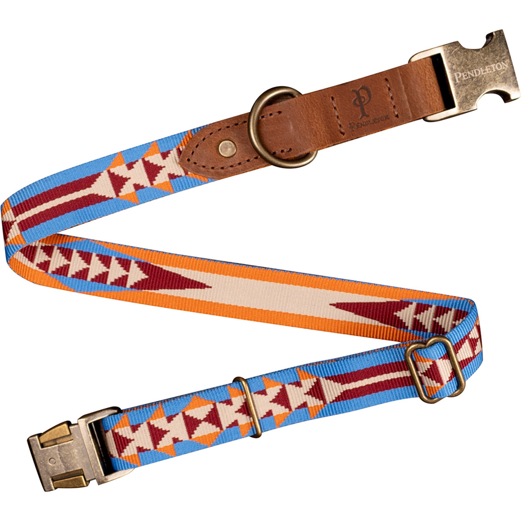 Pendleton Heritage Adjustable Dog Collar, Mystic Lake, X-Large: 20 to 26-in neck, 1-in wide