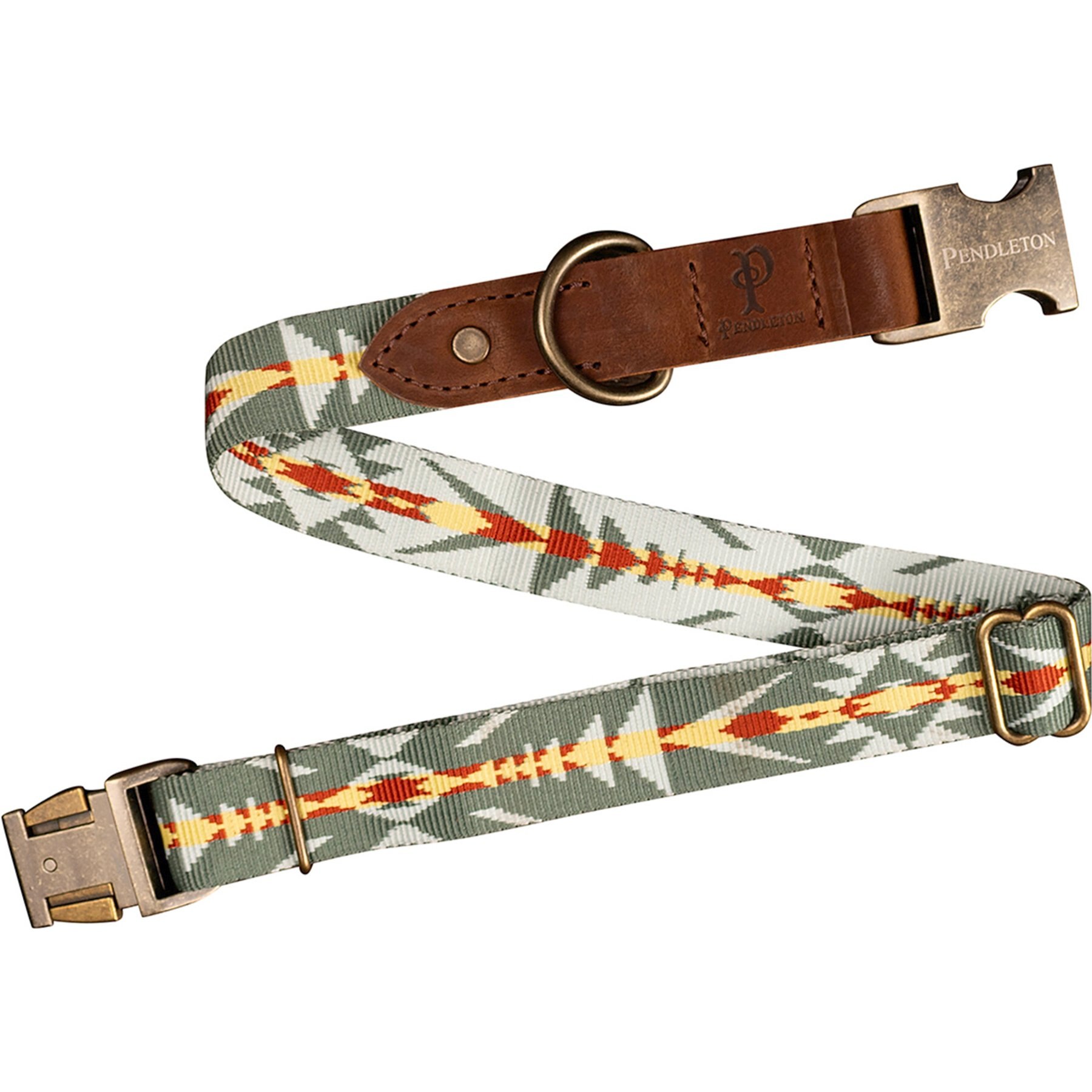 Pendleton Heritage Adjustable Dog Collar, Bridge Creek, Large: 16 to 22-in neck, 1-in wide
