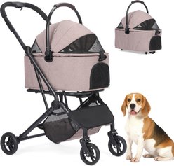 Wedyvko P11C Detachable Carrier Bag Dog & Cat Stroller, Coffee slide 1 of 6
