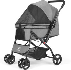 Wedyvko P03 Portable One-Button Foldable Dog & Cat Stroller, Dark Gray
