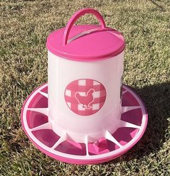 Zylina Chicken Feeder, 13-lb, Fuchsia
