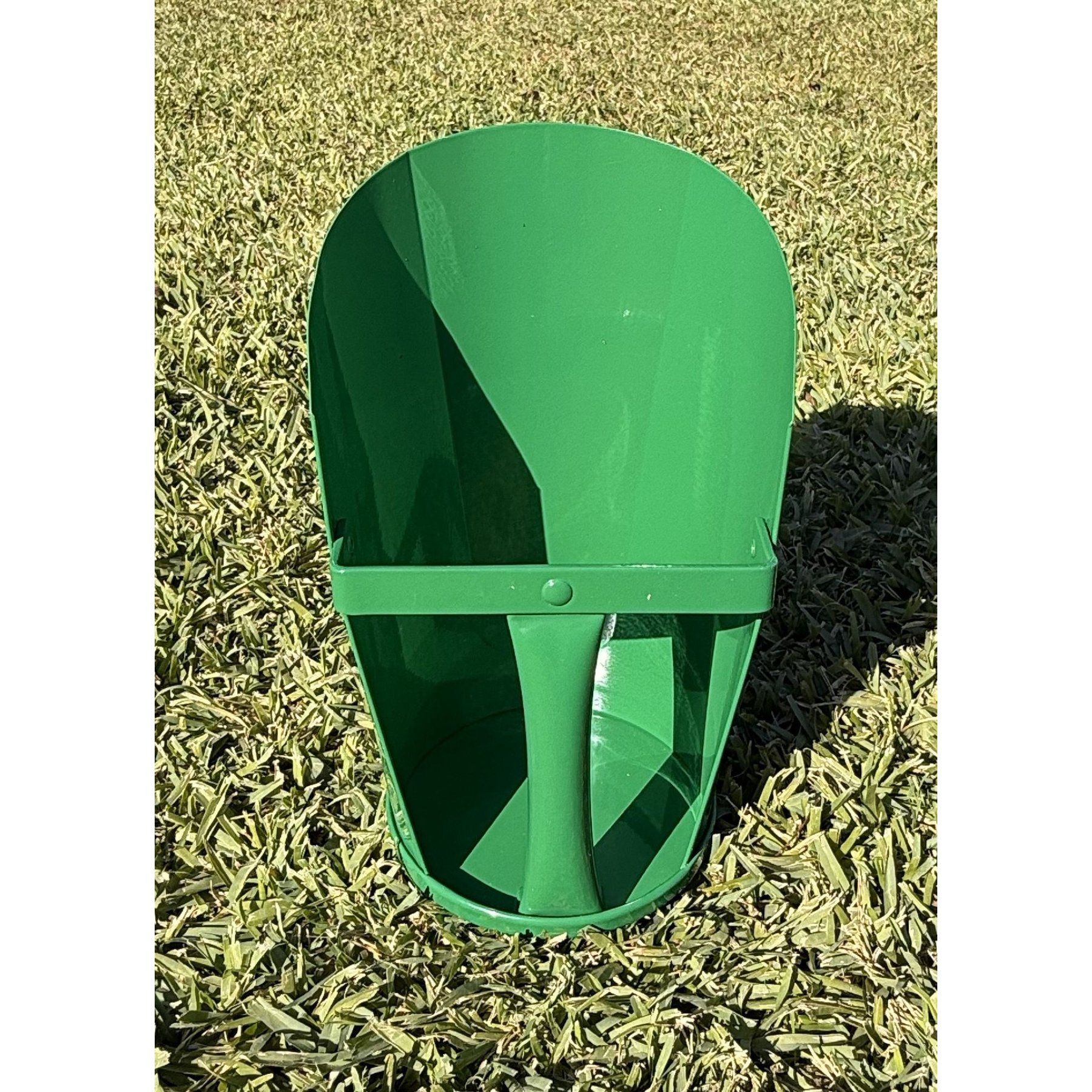 Zylina Powder Coated Chicken Metal Scoop, 3-lb, Green