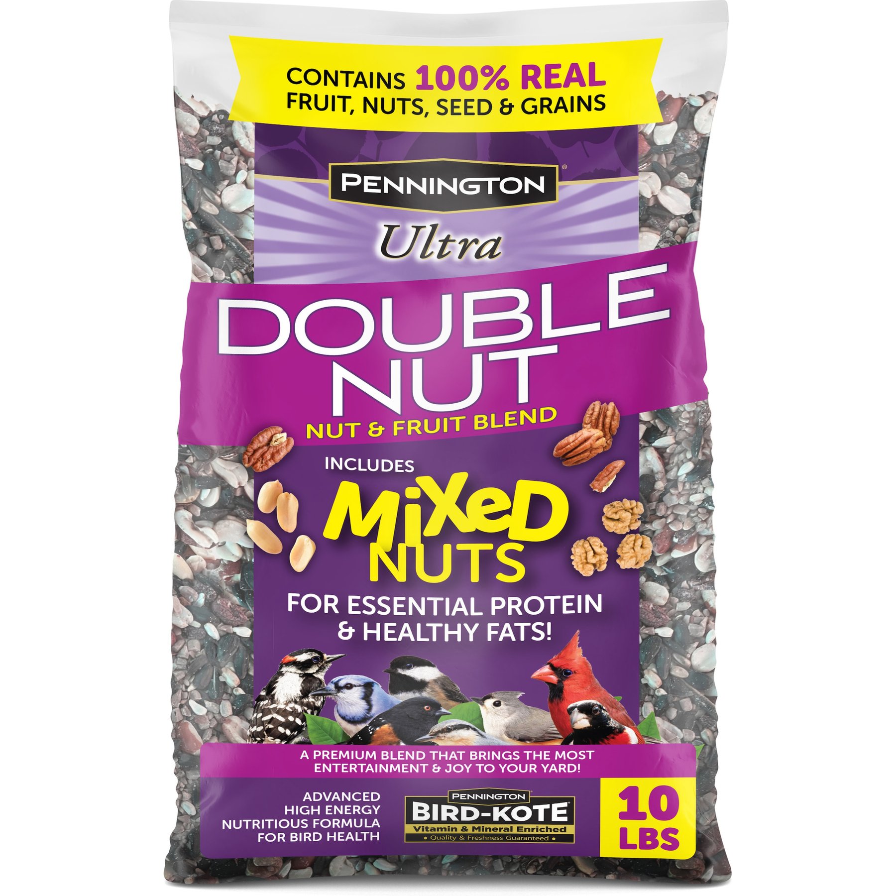 Pennington Ultra Double Nut, Nut & Fruit Blend Wild Bird Food, 10-lb bag