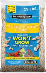 Pennington Select Sunflower Chips Wild Bird Food, 15-lb bag