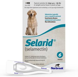 Selarid Topical Solution for Dogs, 40.1-85 lbs, (Teal Box), 6 Doses (6-mos. supply)