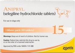 Anipryl (Selegiline HCl) Tablets for Dogs, 30 tablets, 15-mg