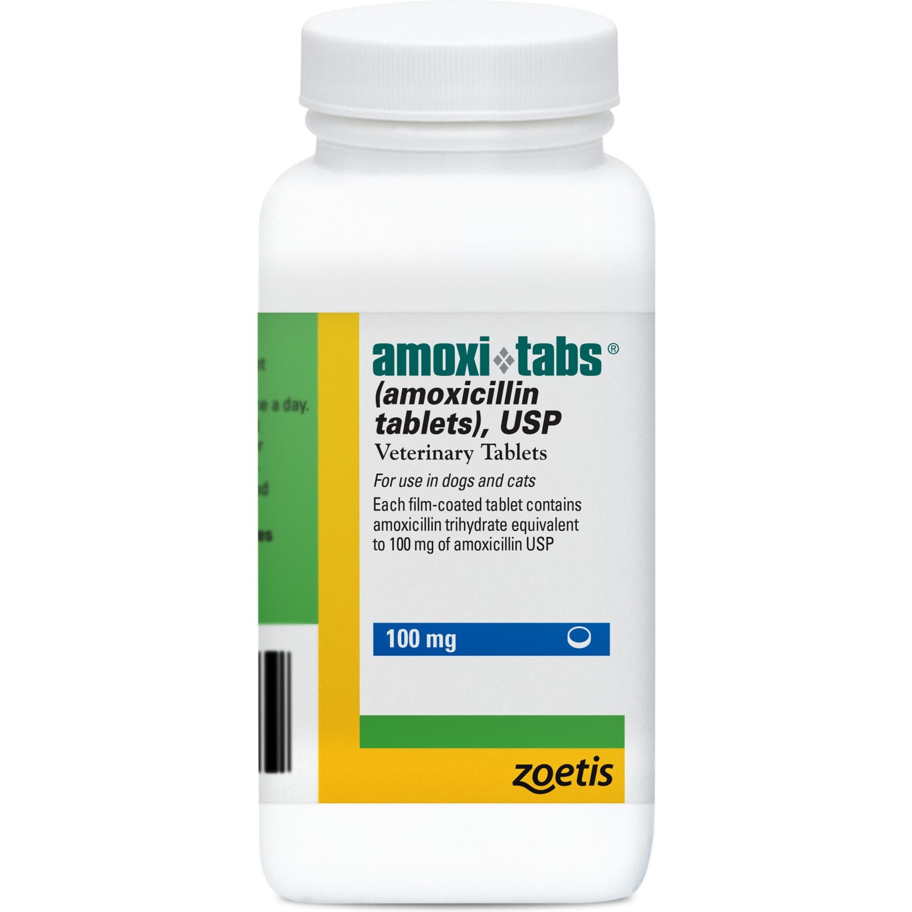 Amoxi-Tabs (Amoxicillin) Tablets for Dogs & Cats, 100-mg, 120 tablets