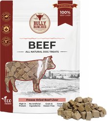 Bully Bunches Human-Grade Beef Liver Cubes Freeze-Dried Dog Treats, 3.5-oz bag slide 1 of 8