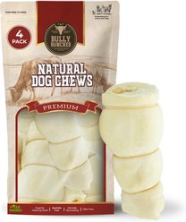 Bully Bunches 6-inch Beef Cheek Roll Natural Dog Chew, 4 count